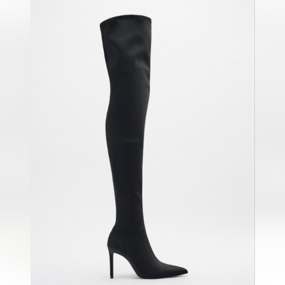 Zara over the knee fabric boots - Picture 5 of 9